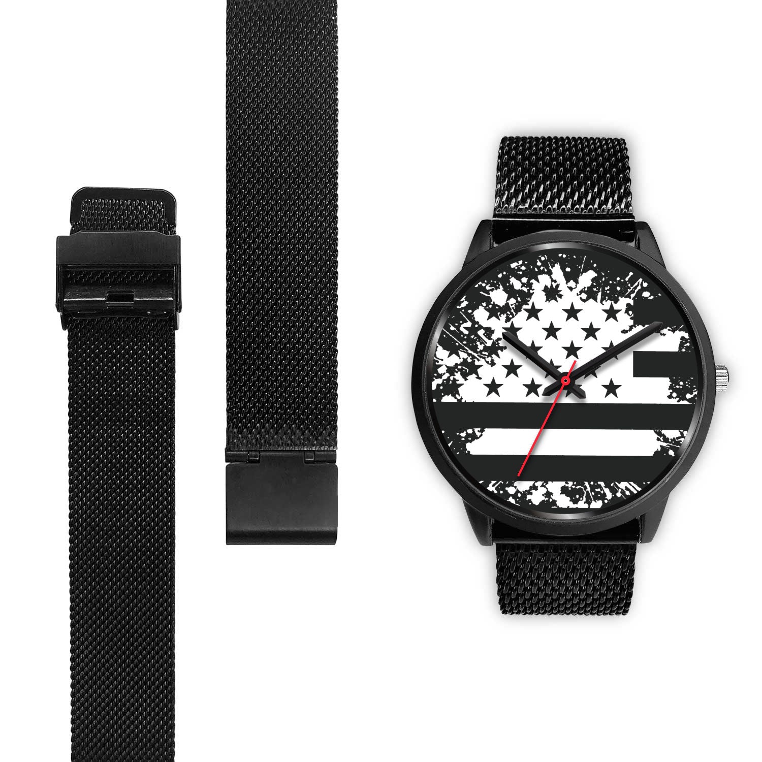 Faded Flag Watch w/ Stained Black Case
